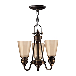 Люстра бронзового цвета с конусными плафонами из бежевого стекла Hinkley варинант исполнения - 6 | Loft Concept в Санкт-петербурге