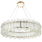 Круглая люстра с декором из рельефного стекла Cassian Relief Glass Chandelier 80 варинант исполнения - 1 | Loft Concept в Санкт-петербурге