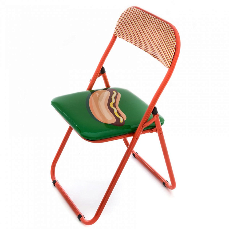 Стул Seletti Folding Chair Hot Dog Мульти Красный в Санкт-петербурге | Loft Concept 