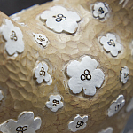 Статуэтка курица с белым цветочным узором и металлическими ножками Rustic Chicken варинант исполнения - 2 | Loft Concept в Санкт-петербурге