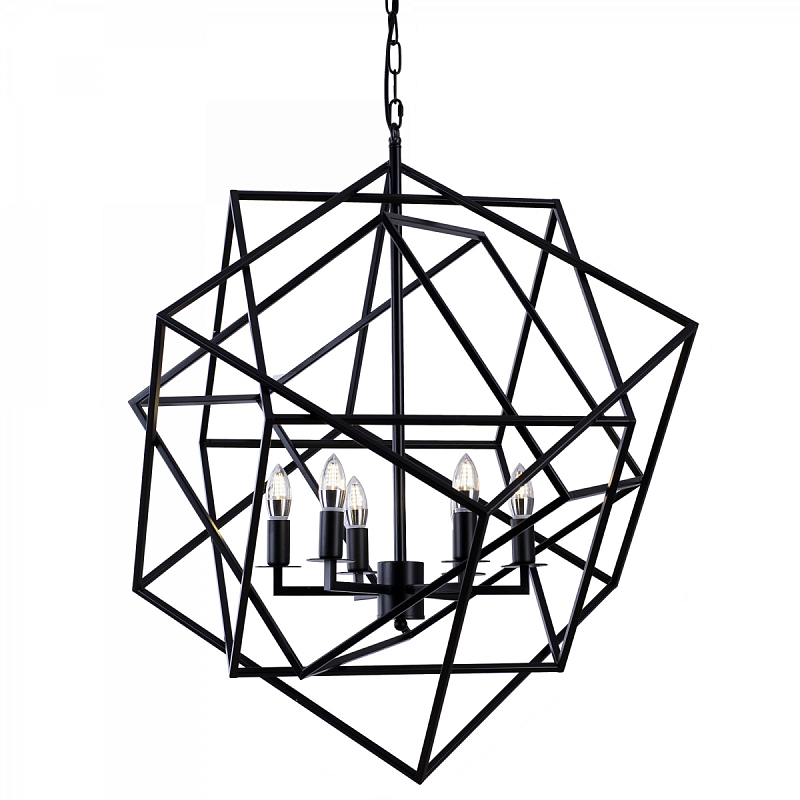 Люстра Cubist Small Chandelier Black Черный в Санкт-петербурге | Loft Concept 