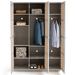 Шкаф с тремя дверцами из плетеного ротанга Tomio Wicker Furniture варинант исполнения - 5 | Loft Concept в Санкт-петербурге