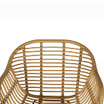Стул барный с ротанговым плетением Half Bar Chair with Wicker с подлокотниками варинант исполнения - 6 | Loft Concept в Санкт-петербурге