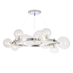 Люстра круглая подвесная с 15-ю прозрачными шарообразными плафонами из стекла Iona chandelier варинант исполнения - 5 | Loft Concept в Санкт-петербурге
