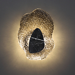 Бра с волнообразным стеклянным плафоном и вставкой из мрамора Liquid Stone варинант исполнения - 14 | Loft Concept в Санкт-петербурге