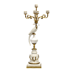 Подсвечник белый Попугай из фарфора с бронзовыми элементами Eden Garden варинант исполнения - 3 | Loft Concept в Санкт-петербурге