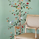 Обои с вышивкой ручной работы Floral Lattice Original colourway on wool sateen варинант исполнения - 1 | Loft Concept в Санкт-петербурге