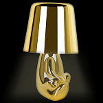 Настольная лампа фигурная золотого цвета с гладким абажуром Высота 16 см Sophia варинант исполнения - 7 | Loft Concept в Санкт-петербурге