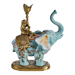 Подсвечник в виде слона из фарфора с бронзовыми элементами Elephant in the Garden of Eden варинант исполнения - 4 | Loft Concept в Санкт-петербурге