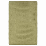 Плед из шерсти зеленого цвета с бахромой Waffle Comfort варинант исполнения - 1 | Loft Concept в Санкт-петербурге