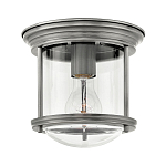 Потолочный светильник для ванных комнат с цилиндрическим стеклянным плафоном и одной лампой Hinkley варинант исполнения - 1 | Loft Concept в Санкт-петербурге