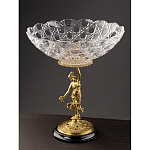 Чаша стеклянная прозрачная на бронзовой подставке с фигуркой девушки Eden Garden варинант исполнения - 5 | Loft Concept в Санкт-петербурге