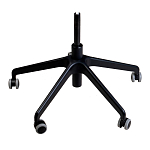 Стул с мягкой синей обивкой из велюра и подъемно-поворотным механизмом на черных колесиках Harper Blue варинант исполнения - 5 | Loft Concept в Санкт-петербурге