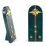 Сувенир Погон МВД из натурального камня змеевик Souvenir Epaulets варинант исполнения - 4 | Loft Concept в Санкт-петербурге