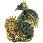 Часы в виде дракона Green Gold Dragon Clock варинант исполнения - 1 | Loft Concept в Санкт-петербурге