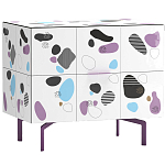 Тумба белая с рисунком Grande Graphstones варинант исполнения - 1 | Loft Concept в Санкт-петербурге