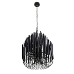 Люстра черная с несколькими ярусами деревянных палочек Bright Wooden Chandelier варинант исполнения - 3 | Loft Concept в Санкт-петербурге