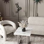 Кресло дизайнерское для лаунж зоны жемчужного цвета Pearl Lounge варинант исполнения - 2 | Loft Concept в Санкт-петербурге