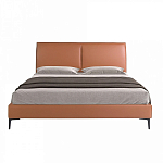 Кровать двуспальная коричневая из экокожи Modern Look варинант исполнения - 3 | Loft Concept в Санкт-петербурге