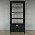 Стеллаж со стеклянными полками Elsa Dreams Black варинант исполнения - 5 | Loft Concept в Санкт-петербурге