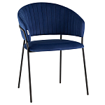 Стул в велюре синего цвета Horizon варинант исполнения - 1 | Loft Concept в Санкт-петербурге