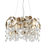 Люстра с декоративными подвесками из прозрачного стекла в форме монеток FAIRYTREE Light варинант исполнения - 1 | Loft Concept в Санкт-петербурге