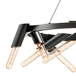 Люстра круглая с трубчатыми лампочками Vanguard Circle варинант исполнения - 2 | Loft Concept в Санкт-петербурге