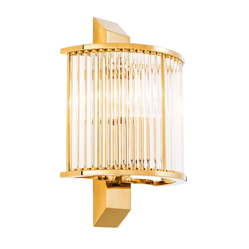 Бра Wall Lamp Oakley Gold Глянцевое золото Прозрачное Стекло в Санкт-петербурге | Loft Concept 