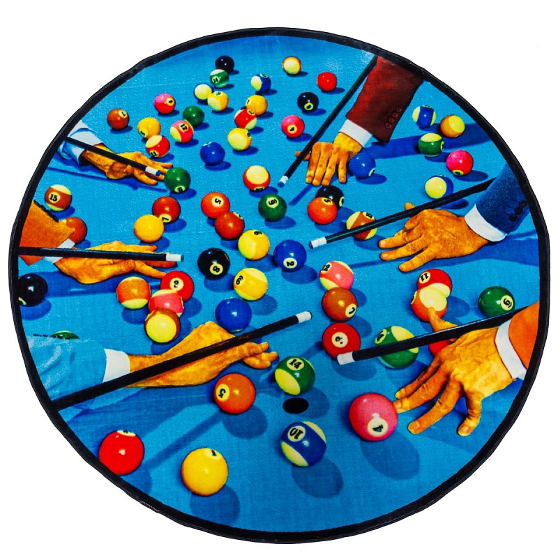 Ковер Seletti Round Rug Snooker Мульти в Санкт-петербурге | Loft Concept 