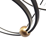 Люстра подвесная светодиодная с 4-мя кольцами черный металл Ring Horizontal варинант исполнения - 3 | Loft Concept в Санкт-петербурге