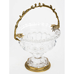 Чаша из прозрачного стекла на ножке с бронзовой ручкой в виде ветки Eden Garden варинант исполнения - 2 | Loft Concept в Санкт-петербурге