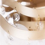 Бра с белыми перламутровыми подвесками и золотистыми волнистыми элементами SHELL варинант исполнения - 3 | Loft Concept в Санкт-петербурге