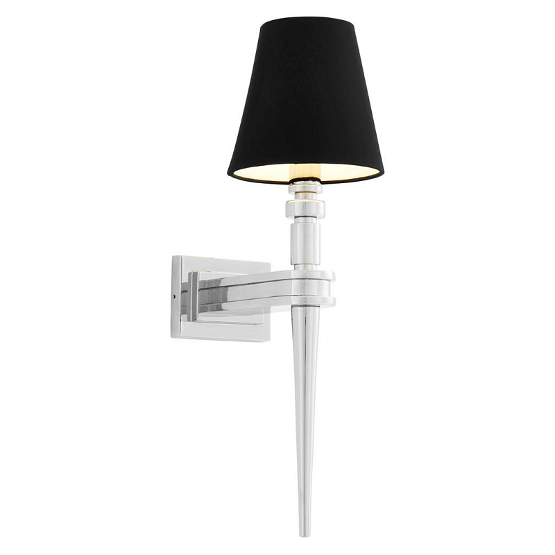 Бра Wall Lamp Waterloo Single Nickel Черный Никель в Санкт-петербурге | Loft Concept 