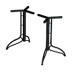 Обеденный стол с прямоугольной столешницей из стекла на черных металлических ножках White Marble варинант исполнения - 5 | Loft Concept в Санкт-петербурге