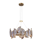 Люстра круглая с полукруглыми плафонами из искусственного алебастра в бронзовой оправе Marbella варинант исполнения - 3 | Loft Concept в Санкт-петербурге