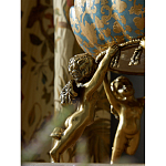 Чаша с орнаментом на бронзовых ножках в виде ангелов Eden Garden варинант исполнения - 6 | Loft Concept в Санкт-петербурге