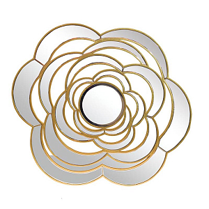 Зеркало Mirrored Flower Gold