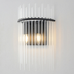 Бра со стеклянными прозрачными трубками и черным металлическим каркасом Nembus варинант исполнения - 2 | Loft Concept в Санкт-петербурге