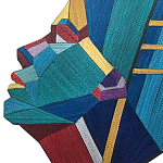 Арт объект на стену из нитей Девушка и Солнце wall panel Girl and Sun варинант исполнения - 1 | Loft Concept в Санкт-петербурге