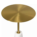 Кофейный столик с круглой столешницей на белом мраморном основании Original Foundation варинант исполнения - 4 | Loft Concept в Санкт-петербурге