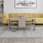 Стол журнальный прямоугольной формы с 2-мя полками бежево-серого цвета NORFOLK LIGHT MOCHA варинант исполнения - 2 | Loft Concept в Санкт-петербурге