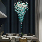 Люстра зеленая каскадная Green Light CascadeDroplet Chandelier варинант исполнения - 2 | Loft Concept в Санкт-петербурге