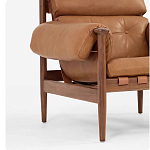 Кресло с деревянным каркасом и обивкой из натуральной кожи Medieval Furniture варинант исполнения - 6 | Loft Concept в Санкт-петербурге