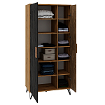 Шкаф двухдверный с 2-мя отделами с полками Stone Effect варинант исполнения - 4 | Loft Concept в Санкт-петербурге