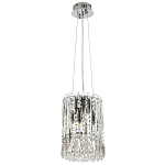 Подвесной светильник с металлическими и хрустальными подвесками Bonnay Crystal Chrome Hanging Lamp варинант исполнения - 2 | Loft Concept в Санкт-петербурге