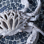 Статуэтка краб с детализированной текстурой в белом цвете Marine Accessories варинант исполнения - 8 | Loft Concept в Санкт-петербурге