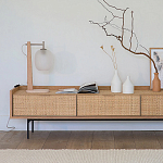 ТВ-тумба с плетеным декором Buckley Wicker TV Stand варинант исполнения - 7 | Loft Concept в Санкт-петербурге