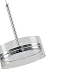 Подвесной светильник с прозрачным плафоном цилиндрической формы из акрила и стекла с пультом для регулировки света Glass Lamp Chromium варинант исполнения - 1 | Loft Concept в Санкт-петербурге