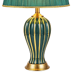 Настольная лампа с абажуром Celestina Green  Gold Lampshade Table Lamp варинант исполнения - 2 | Loft Concept в Санкт-петербурге