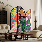 Ширма цветочный принт Colored Partition варинант исполнения - 2 | Loft Concept в Санкт-петербурге